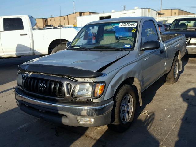 5TENL42N02Z045553 - 2002 TOYOTA TACOMA SILVER photo 2