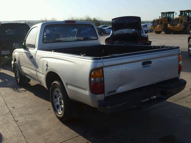 5TENL42N02Z045553 - 2002 TOYOTA TACOMA SILVER photo 3