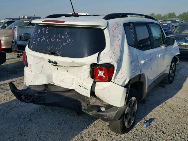 ZACCJAATXGPD76878 - 2016 JEEP RENEGADE S WHITE photo 4