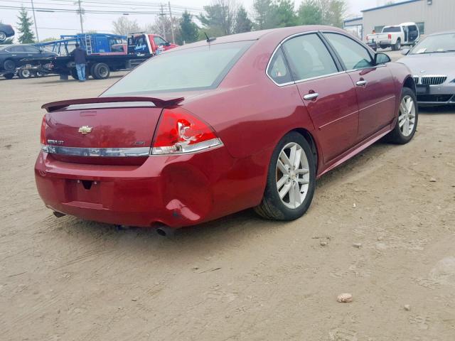 2G1WC5EM6B1198898 - 2011 CHEVROLET IMPALA LTZ BURGUNDY photo 4