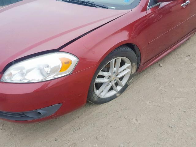 2G1WC5EM6B1198898 - 2011 CHEVROLET IMPALA LTZ BURGUNDY photo 9