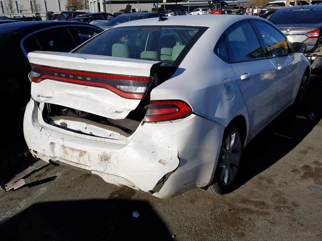 1C3CDFBA1DD221331 - 2013 DODGE DART SXT WHITE photo 4