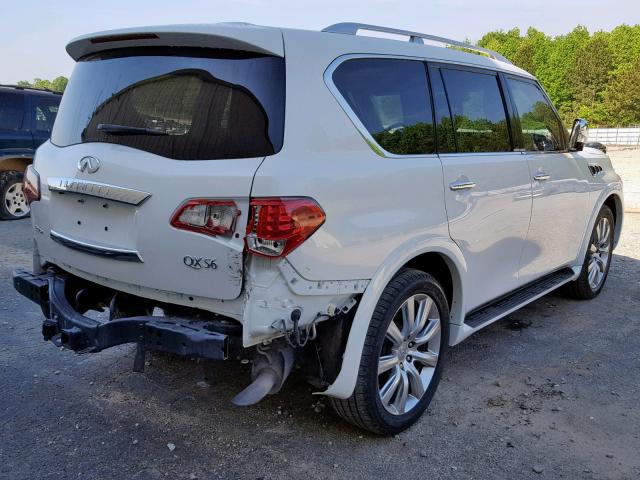 JN8AZ2NC9D9330072 - 2013 INFINITI QX56 WHITE photo 4