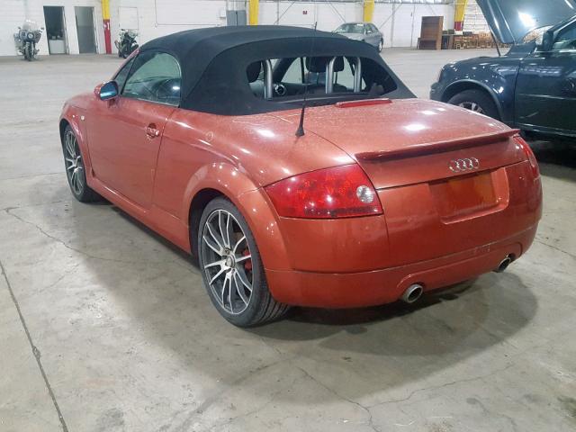 TRUUT28N911033486 - 2001 AUDI TT QUATTRO ORANGE photo 3