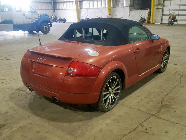 TRUUT28N911033486 - 2001 AUDI TT QUATTRO ORANGE photo 4