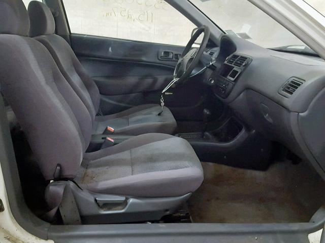 1HGEJ6225WL038997 - 1998 HONDA CIVIC DX WHITE photo 5