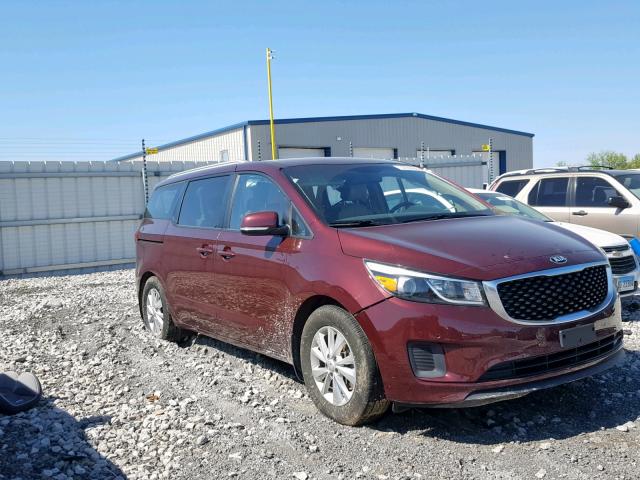 KNDMB5C1XG6214370 - 2016 KIA SEDONA LX MAROON photo 1