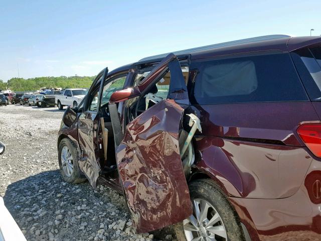 KNDMB5C1XG6214370 - 2016 KIA SEDONA LX MAROON photo 9