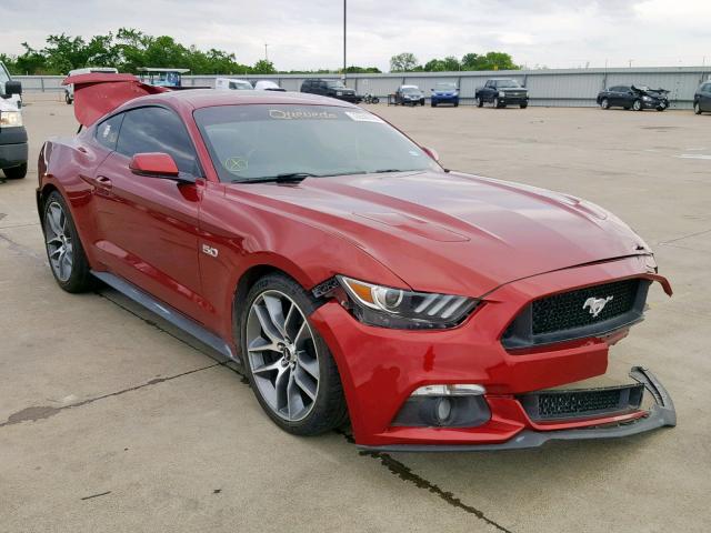 1FA6P8CFXG5242172 - 2016 FORD MUSTANG GT RED photo 1