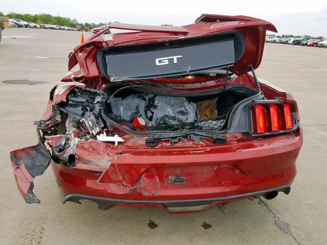 1FA6P8CFXG5242172 - 2016 FORD MUSTANG GT RED photo 9