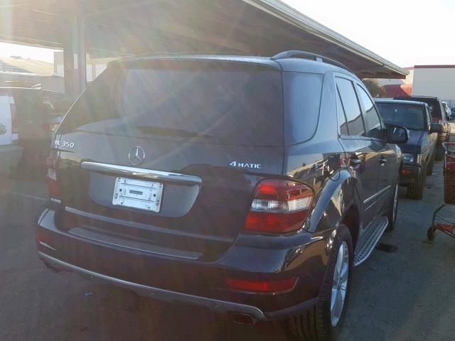 4JGBB86E49A505689 - 2009 MERCEDES-BENZ ML 350 BLACK photo 4