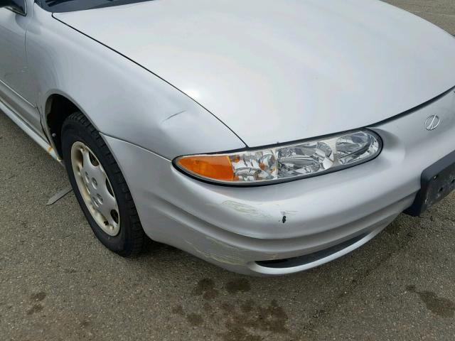 1G3NK52T51C140260 - 2001 OLDSMOBILE ALERO GX SILVER photo 9