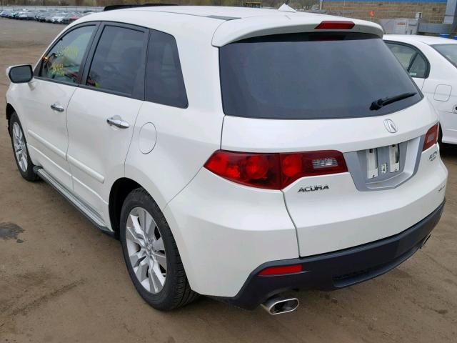 5J8TB1H28AA004782 - 2010 ACURA RDX WHITE photo 3