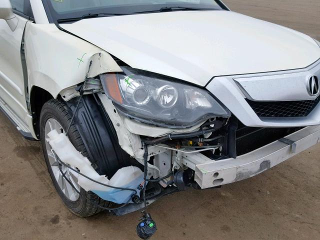 5J8TB1H28AA004782 - 2010 ACURA RDX WHITE photo 9