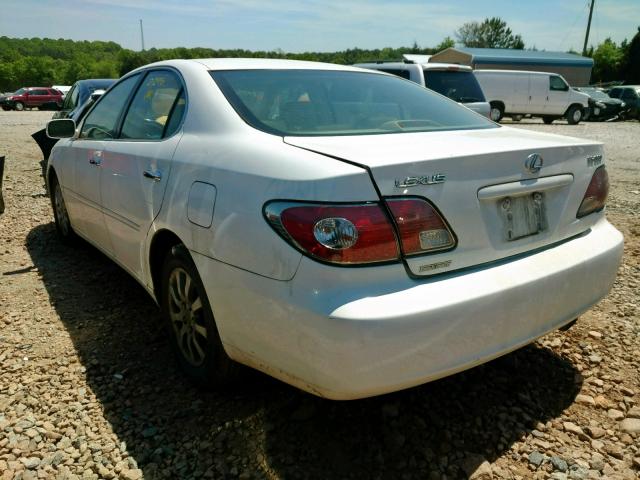 JTHBA30G745003330 - 2004 LEXUS ES 330 WHITE photo 3