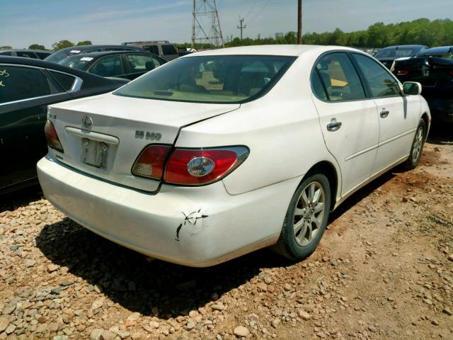 JTHBA30G745003330 - 2004 LEXUS ES 330 WHITE photo 4