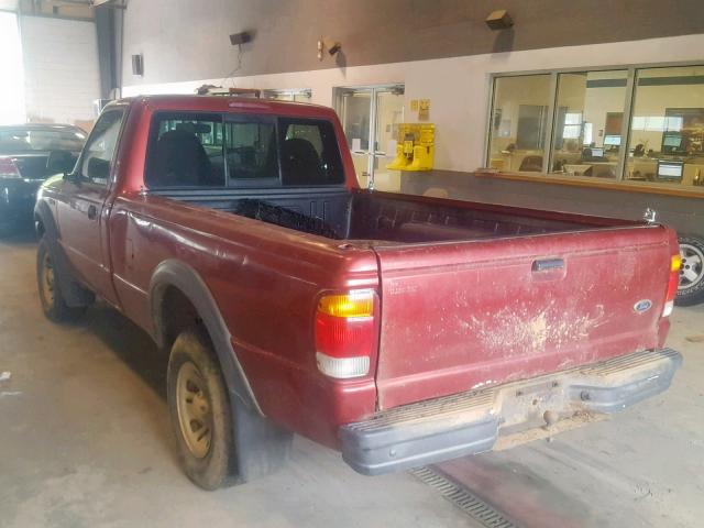 1FTYR11U4WTA10425 - 1998 FORD RANGER RED photo 3