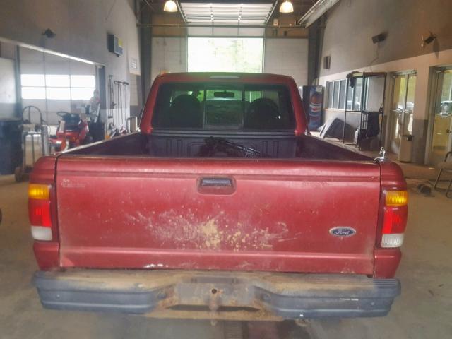 1FTYR11U4WTA10425 - 1998 FORD RANGER RED photo 6