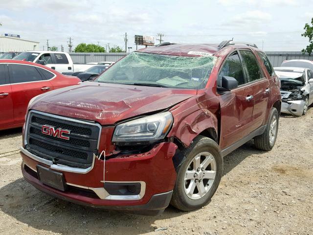 1GKKRPKD1FJ360733 - 2015 GMC ACADIA SLE RED photo 2