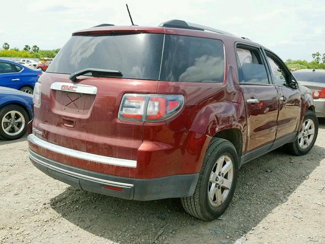 1GKKRPKD1FJ360733 - 2015 GMC ACADIA SLE RED photo 4