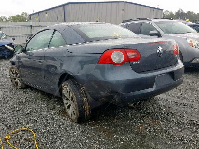 WVWDB71F18V051156 - 2008 VOLKSWAGEN EOS VR6 GRAY photo 3