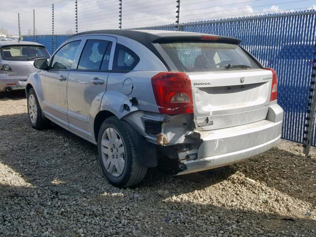 1B3CB4HA9AD597334 - 2010 DODGE CALIBER SX SILVER photo 3