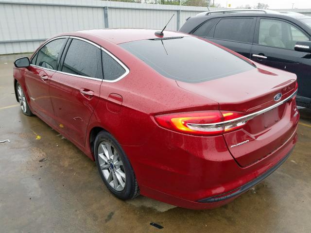 3FA6P0LU6HR165377 - 2017 FORD FUSION SE HYBRID  photo 3