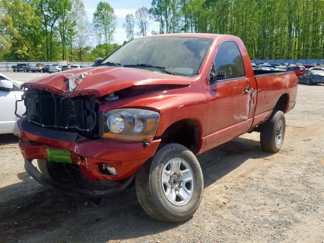 3D7KS26C96G211806 - 2006 DODGE RAM 2500 S RED photo 2