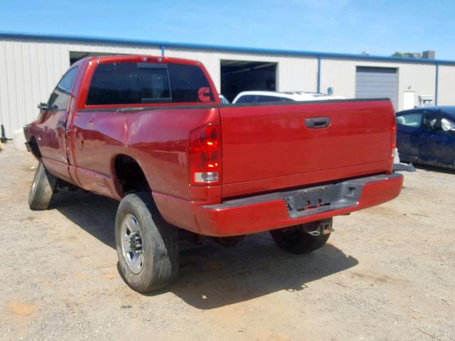 3D7KS26C96G211806 - 2006 DODGE RAM 2500 S RED photo 3