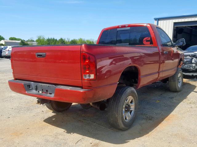 3D7KS26C96G211806 - 2006 DODGE RAM 2500 S RED photo 4