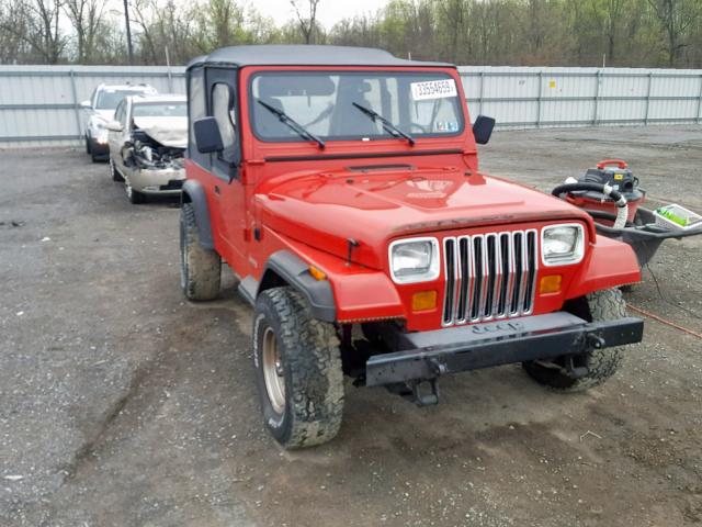 1J4FY19PXSP301484 - 1995 JEEP WRANGLER / RED photo 1