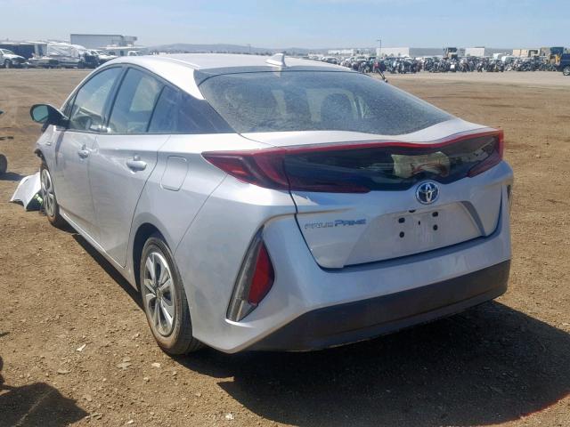 JTDKARFP0J3089633 - 2018 TOYOTA PRIUS PRIM 银色 照片 3
