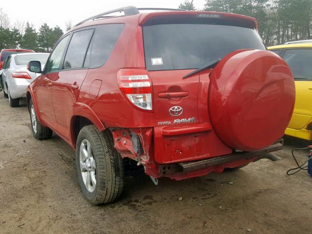 2T3ZF31V19W008750 - 2009 TOYOTA RAV4 LIMIT RED photo 3