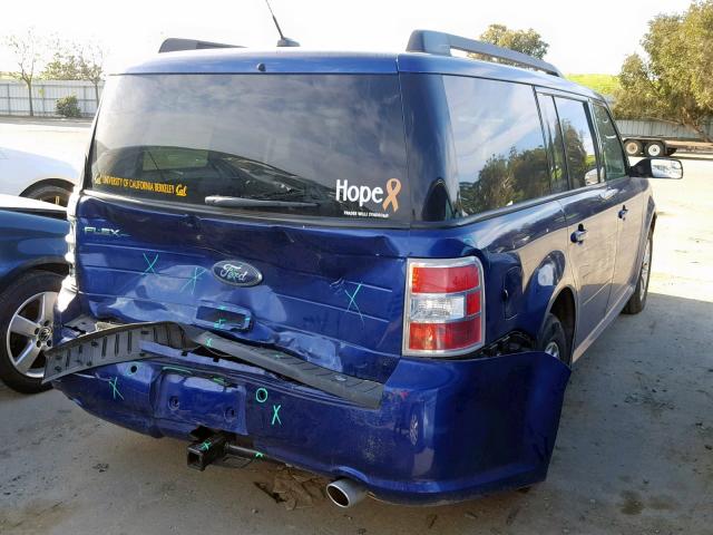 2FMGK5B86FBA07286 - 2015 FORD FLEX SE BLUE photo 4