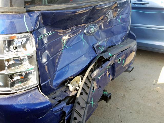 2FMGK5B86FBA07286 - 2015 FORD FLEX SE BLUE photo 9