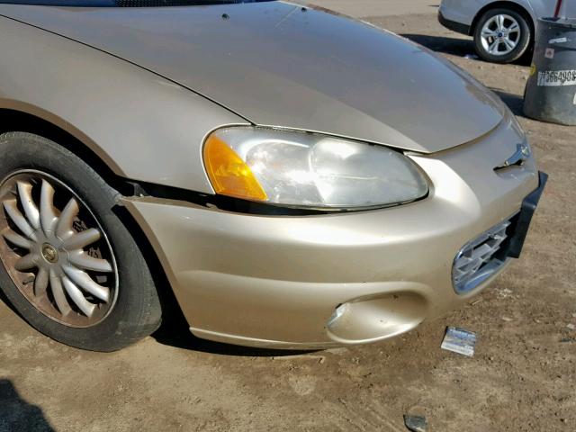 1C3EL55U51N651574 - 2001 CHRYSLER SEBRING LX TAN photo 9