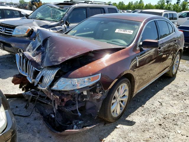 1LNHM93R89G616695 - 2009 LINCOLN MKS BURGUNDY photo 2