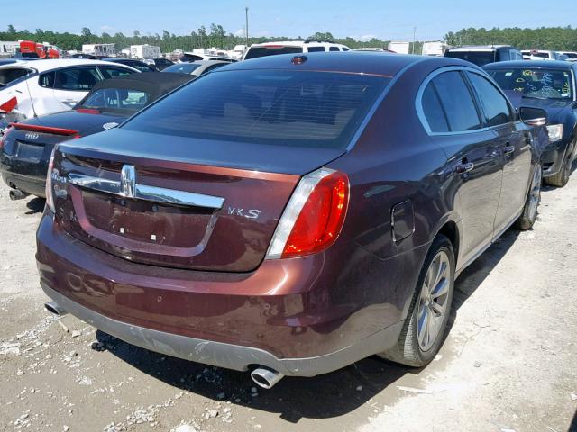 1LNHM93R89G616695 - 2009 LINCOLN MKS BURGUNDY photo 4