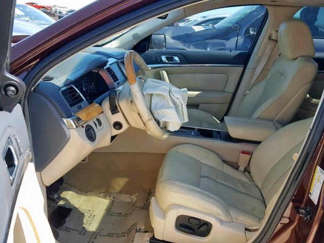 1LNHM93R89G616695 - 2009 LINCOLN MKS BURGUNDY photo 5