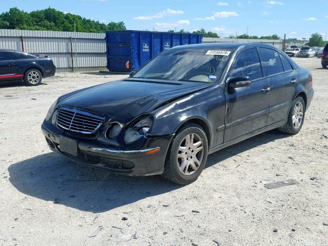 WDBUF65J63X102966 - 2003 MERCEDES-BENZ E 320 BLACK photo 2