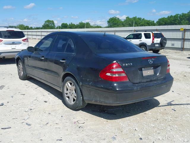 WDBUF65J63X102966 - 2003 MERCEDES-BENZ E 320 BLACK photo 3