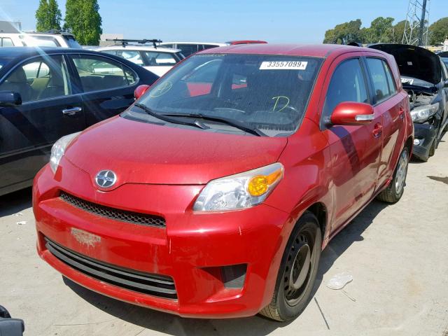 JTKKU4B49C1019951 - 2012 SCION XD RED photo 2