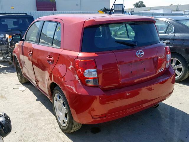 JTKKU4B49C1019951 - 2012 SCION XD RED photo 3