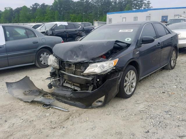 4T1BD1FK5DU071443 - 2013 TOYOTA CAMRY HYBR BLACK photo 2