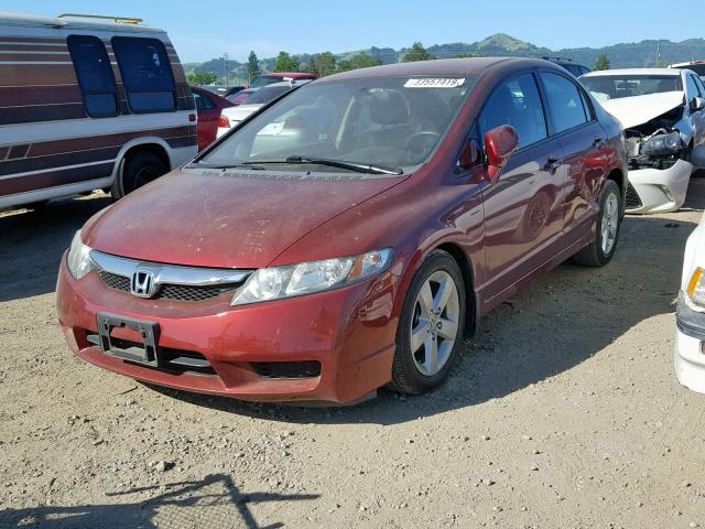 19XFA1F63AE002228 - 2010 HONDA CIVIC LX-S Կարմիր լուսանկար 2