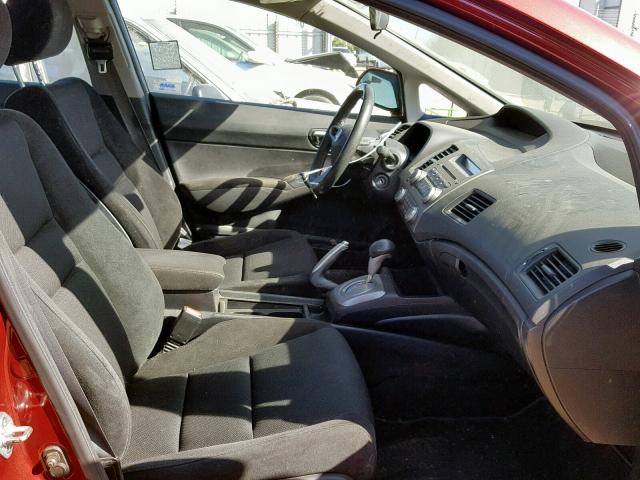 19XFA1F63AE002228 - 2010 HONDA CIVIC LX-S Կարմիր լուսանկար 5