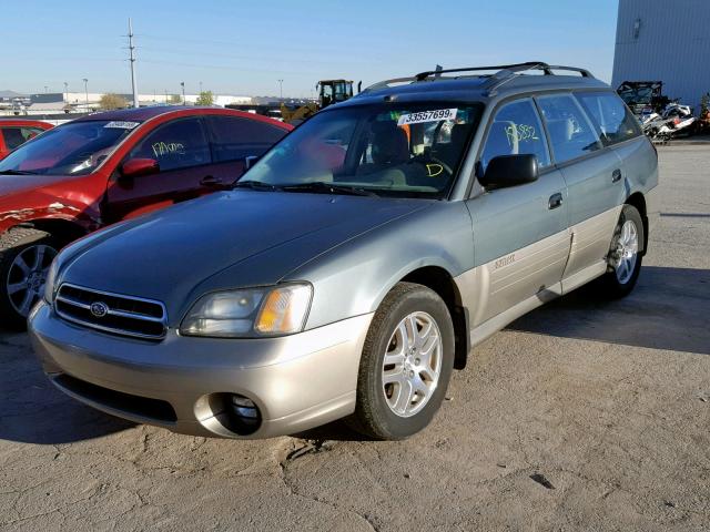 4S3BH675817672323 - 2001 SUBARU LEGACY OUT GREEN photo 2