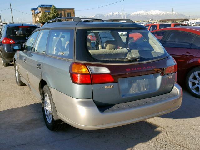 4S3BH675817672323 - 2001 SUBARU LEGACY OUT GREEN photo 3