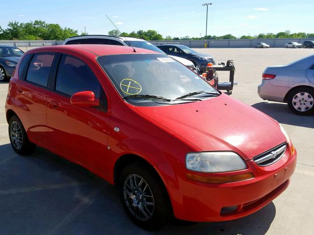 KL1TD66617B765997 - 2007 CHEVROLET AVEO BASE Қызыл фото 1