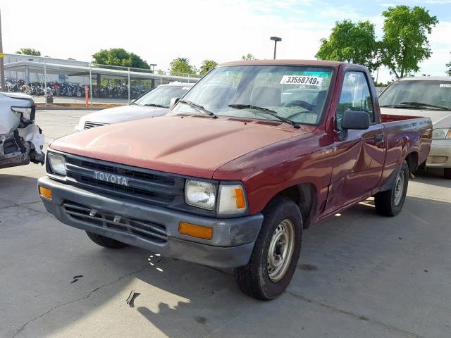 JT4RN81A0L0058239 - 1990 TOYOTA PICKUP 1/2 BURGUNDY photo 2